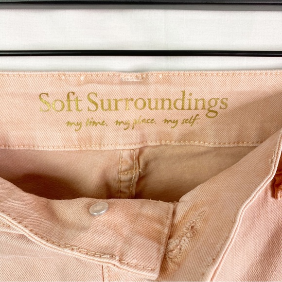 Soft Surroundings Stretch Denim Dusty Rose Pink Crop Jeans 3AN42 PL Petite Lg - Picture 3 of 6